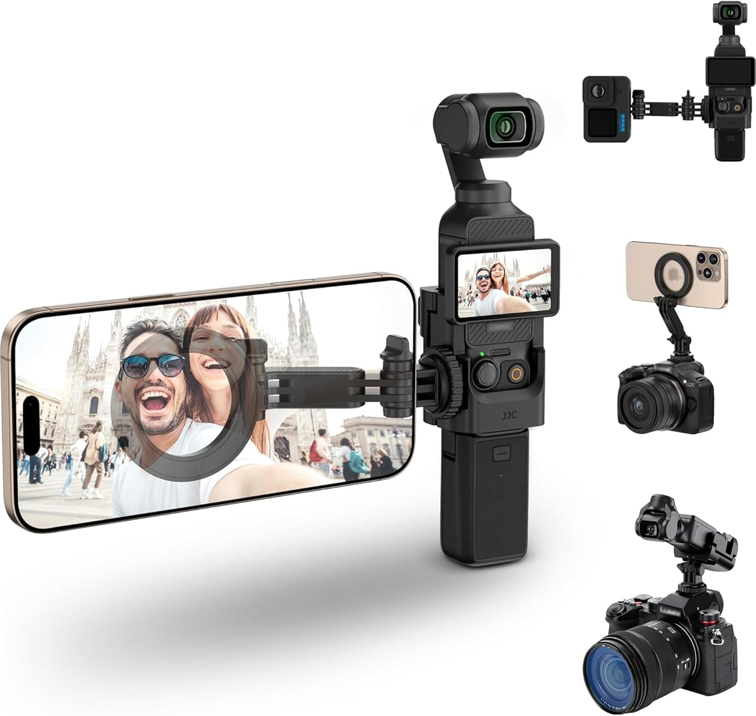 JJC DJI Osmo Pocket 4 Osmo Pocket 3 スマホホルダー 磁気マウント